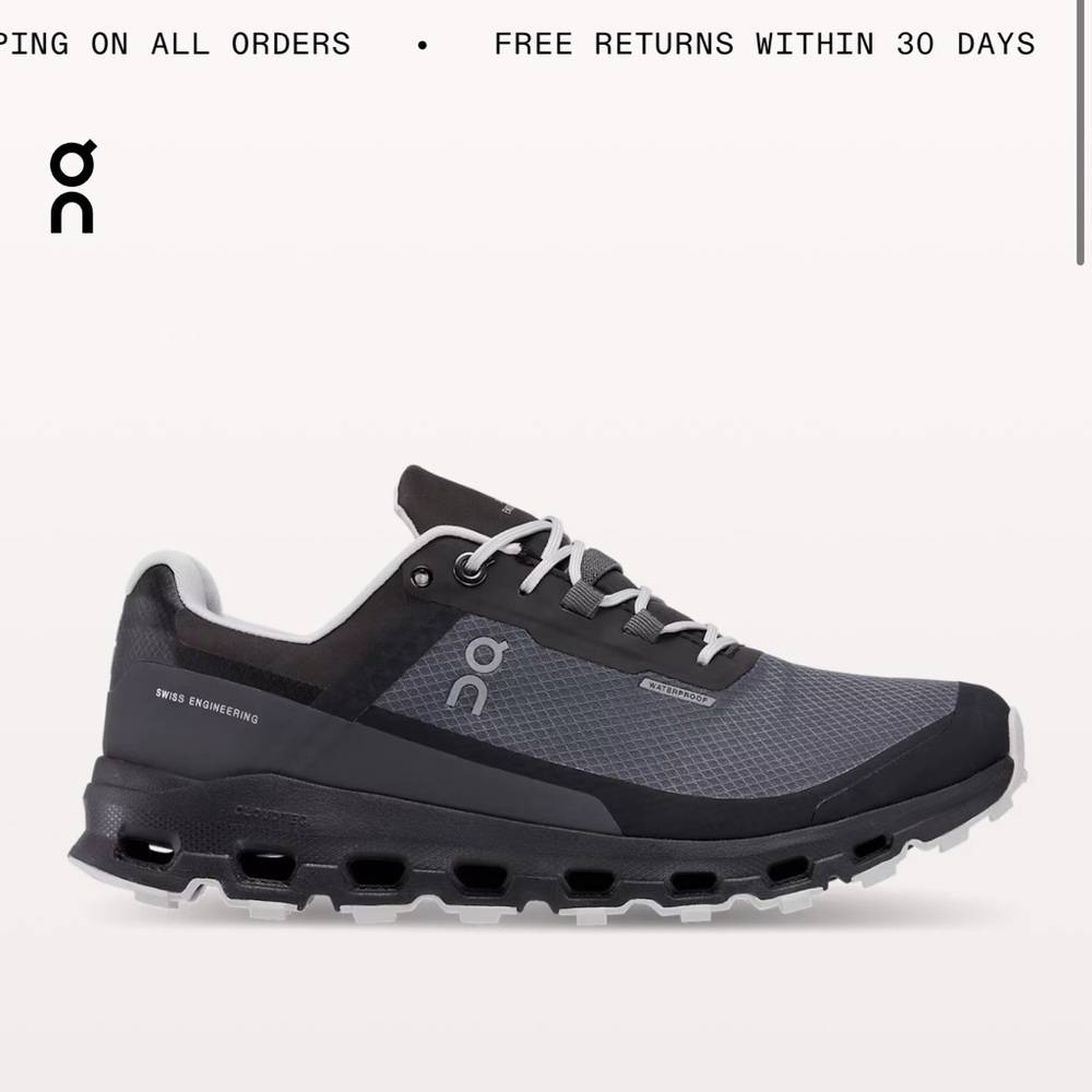 On Running Black and Gray Sneakers